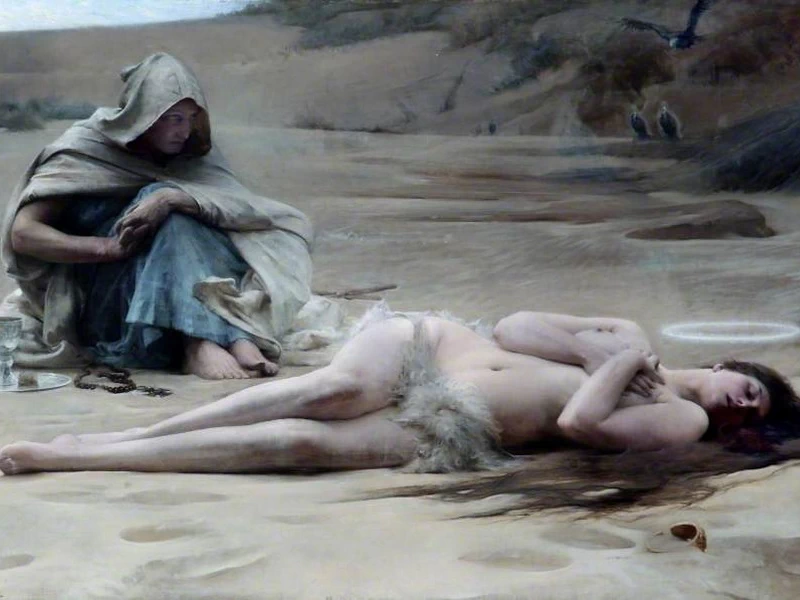 1858-Arthur Hacker - Pelagia e Filammone - Walker Art Gallery